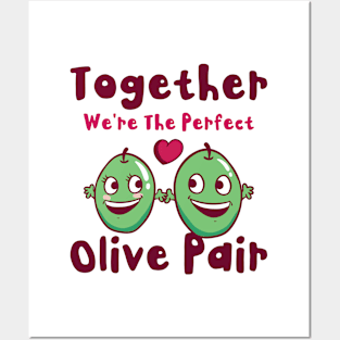 Valentine's Day Olive Couples Dating Romance Posters and Art